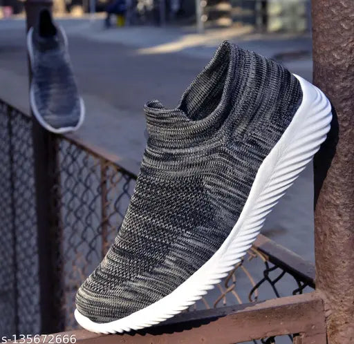 MRJ1368 Men's Grey Mesh Running/walking/Gym/Hikking Sport Shoes